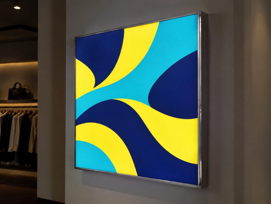 Leuchtkasten mit Backlit-Textil