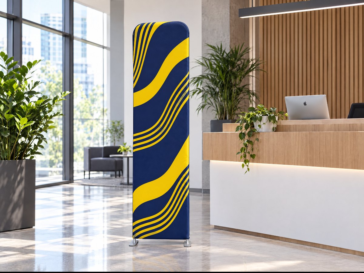 Zipper Banner als Säule