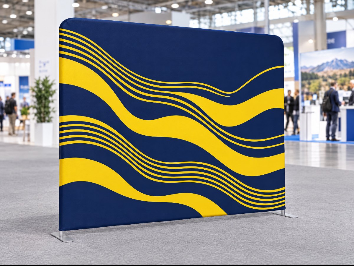 Gerade Zipper-Wall am Messestand